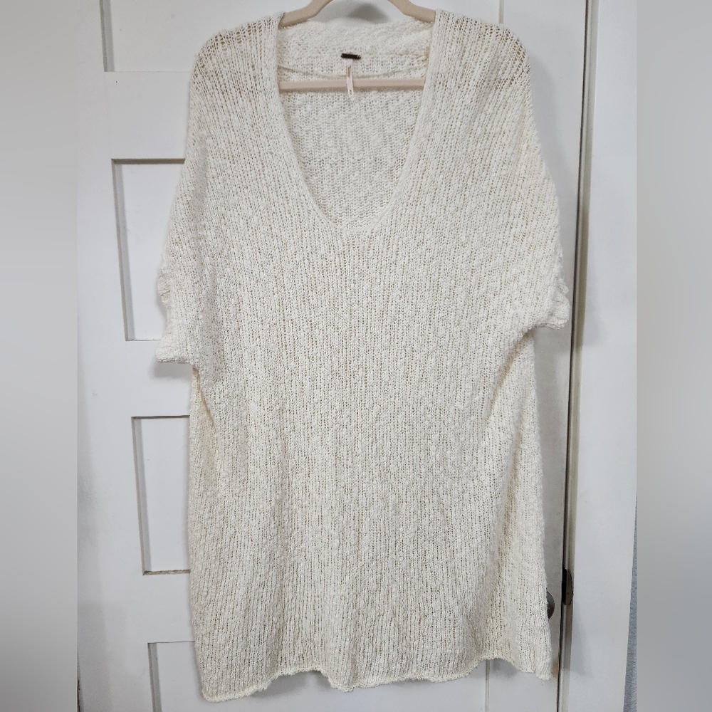 Free People Women's Cream Sweater Dress